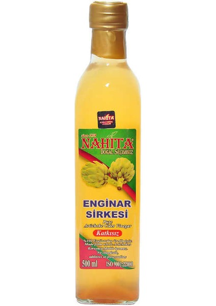 Katkısız Enginar Sirkesi Cam Şişe 500 ml