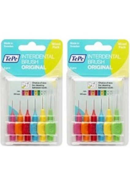 Arayüz Fırçası 6 Lı Blister Mixed Pack Karışık Renk | 2 Adet
