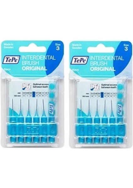 Arayüz Fırçası 6 Lı Blister Mavi 0.6 mm | 2 Adet
