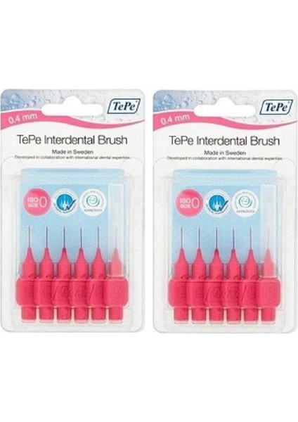Arayüz Fırçası 6 Lı Blister Pembe 0.4 mm | 2 Adet