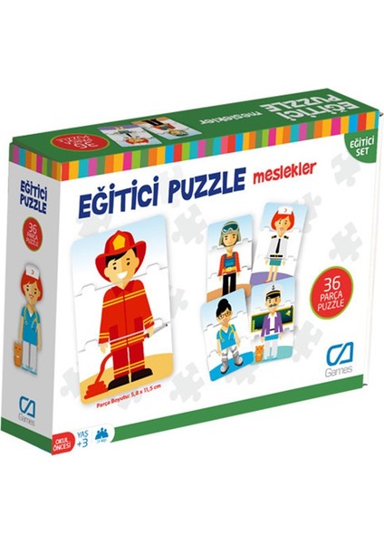 Eğitici Neşeli Meslekler Puzzle