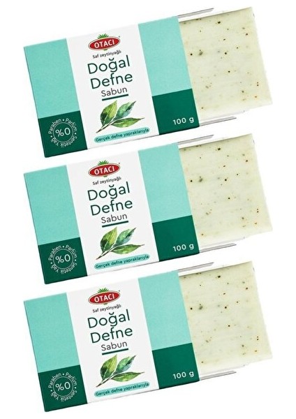 Doğal Defne Sabunu 100g – Üçlü Paket