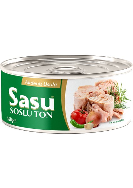 Akdeniz Usulü Ton Balığı 3X160G Bütün Dilim