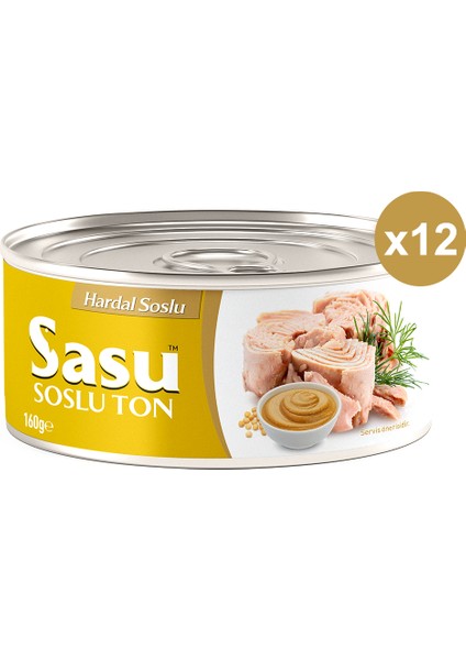 Hardal Soslu Ton Balığı 12X160G Iri Parça
