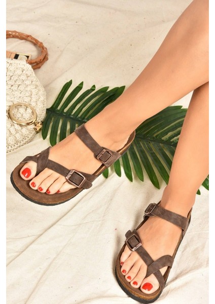 Platin Gümüş Kadın Mantar Parmak Arası Terlik Terlik