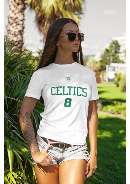 Celtıcs 8 Baskılı Kadın T-Shirt