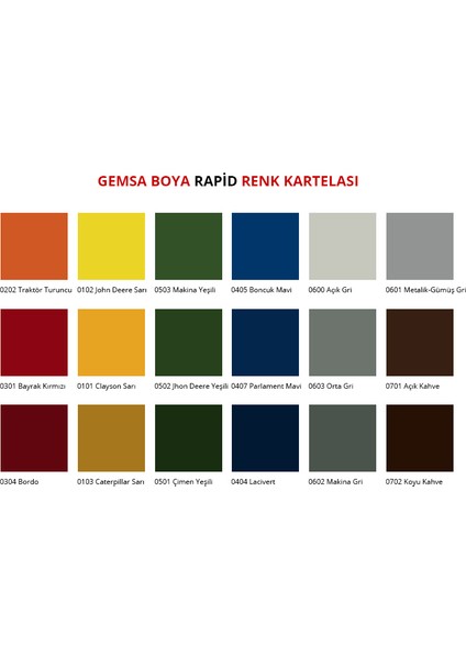 Gemsa Rapid Enamel Endüstriyel Boya 2,5 kg Açık Kahve