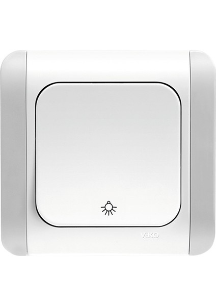 Vıko Anahtar Kardelen Lıght Beyaz 10A 250V (Kordonsuz)