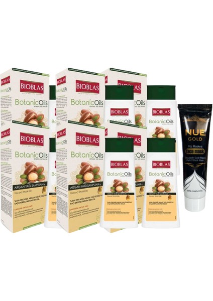 Botanic Oils Argan Yağı Şampuanı 300 Ml X6 + Siyah Nokta Maskesi