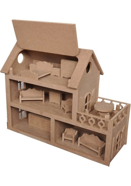 Çatılı Barbi Evi 50*21*50 cm modelleri