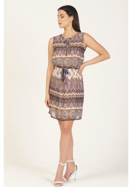 Desenli Şifon Elbise fiyatları