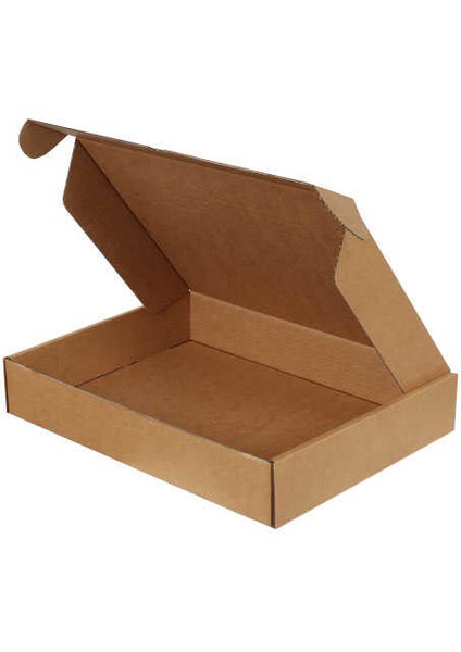 47x34x8 cm Tek Oluklu Kilitli Kutu Kraft 10 Adet