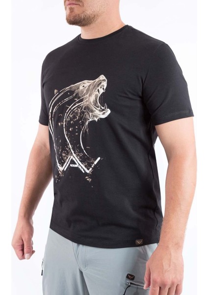 Outdoor T-Shirt Günlük Pamuklu Baskılı Erkek Kısa Kollu Tişört Sıfır Yaka BASETI02 fiyatları