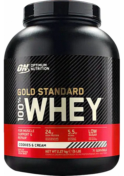 Optimum Nutrition Optimum Gold Standard Whey Protein Tozu 2273 gr Kurabiye Aromalı