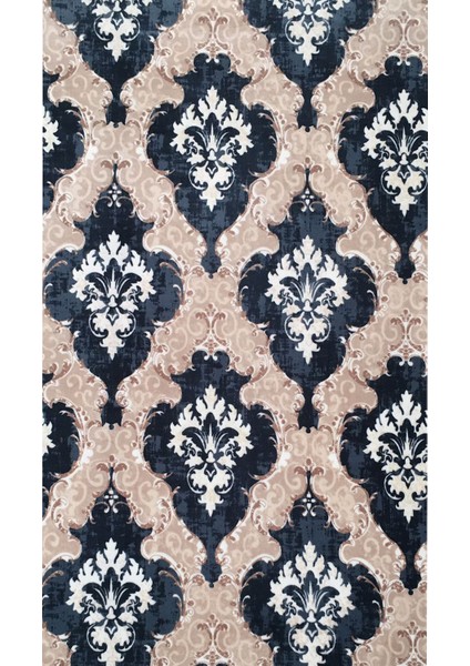 Yıkanabilir Kaymaz Taban Desen 020 Mavi 80 x 150 cm Dijital Baskı Halı