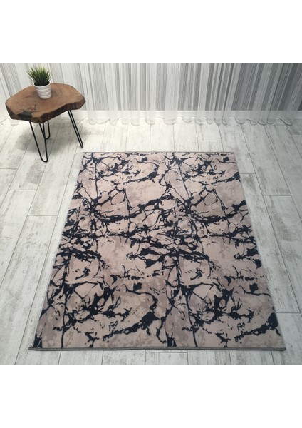 Yıkanabilir Kaymaz Taban Desen 040 Mavi 120 x 170 cm Dijital Baskı Halı