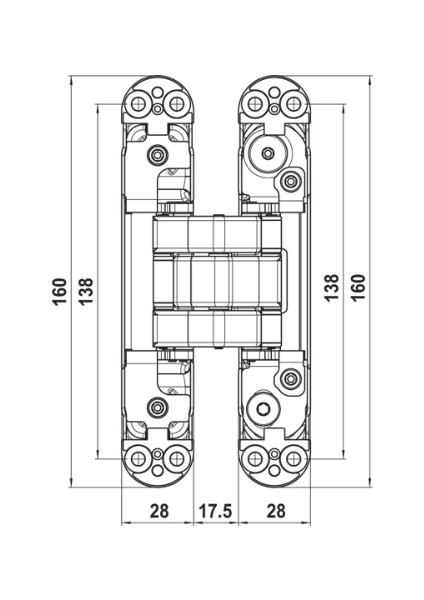 Cdh 80K Gizli Menteşe Mat Siyah 100KG