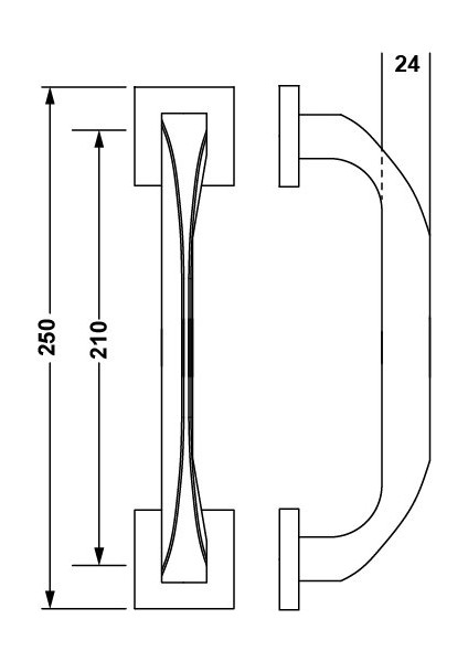 Leo Çekme Kol 250MM, Mat Nikel Renk
