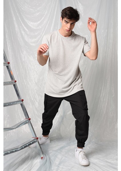 Yandan Yırtmaçlı Basic T-Shirt R-5167