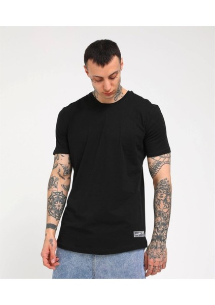Yandan Yırtmaçlı Basic T-Shirt R-5167