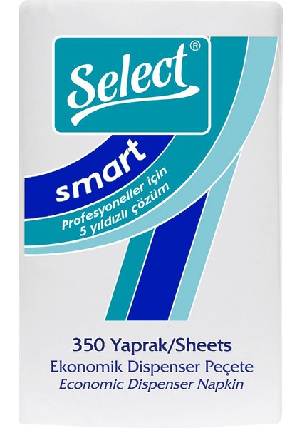 Select Smart Ekonomik Dispenser Peçete 350 Yaprak x 48'li + Dispenser