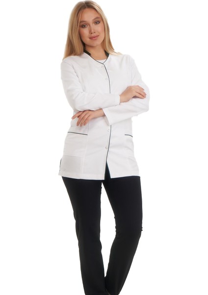 Nehir Doktor Önlüğü Eczacı Önlüğü Hemşire Önlüğü Estetisyen Önlüğü Uzun Kol Kadın Önlük