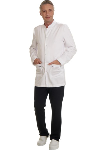 Erkek Hakim Yaka Doktor Önlüğü Eczacı Önlüğü Hemşire Önlüğü Estetisyen Önlüğü Gabardin Uzun Kol Önlük