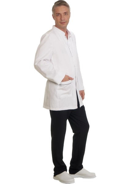 Erkek Hakim Yaka Doktor Önlüğü Eczacı Önlüğü Hemşire Önlüğü Estetisyen Önlüğü Gabardin Uzun Kol Önlük