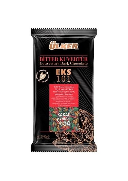 Bitter Kuvertür Çikolata Ekstra %54 101 2,5 kg