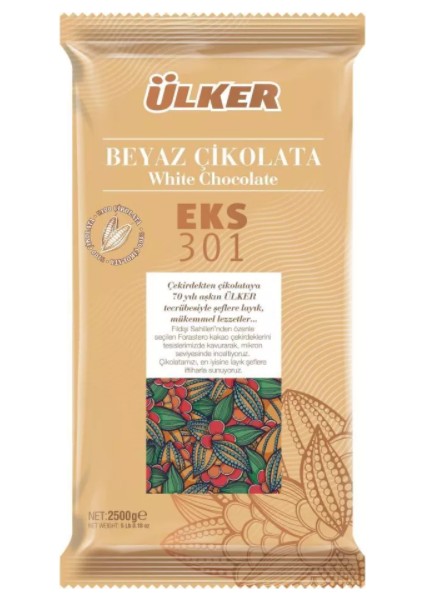 Fildişi Kuvertür Çikolata Ekstra 301 2,5 kg