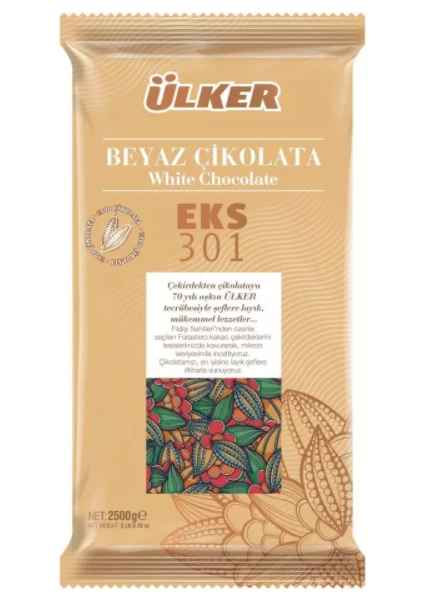 Fildişi Kuvertür Çikolata  Ekstra 301  2,5 kg