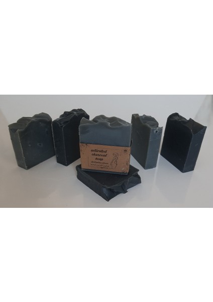 Organik El Yapımı Kömür (Aktif Carbon) Sabunu 5 Adet x 100 gr