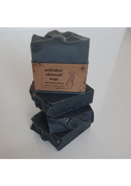 Organik El Yapımı Kömür (Aktif Carbon) Sabunu 5 Adet x 100 gr