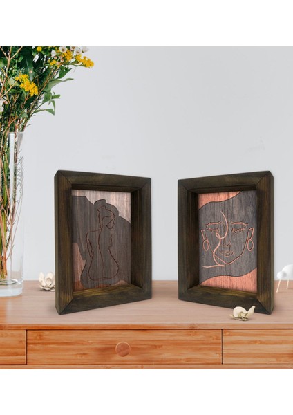 Gift Dekoratif 2'li Doğal Masif Ahşap Çerçeve 15X20CM-49 fiyatları