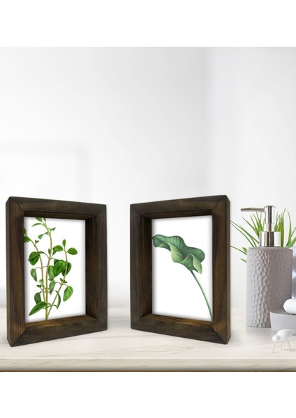 Gift Banyo Dekoratif 2'li Doğal Masif Ahşap Çerçeve 15X20CM-20 fiyatları