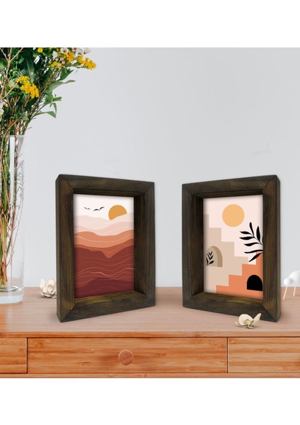 Gift Dekoratif 2'li Doğal Masif Ahşap Çerçeve 15X20CM-23 fiyatları