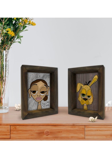 Gift Dekoratif 2'li Doğal Masif Ahşap Çerçeve 15X20CM-53 fiyatları