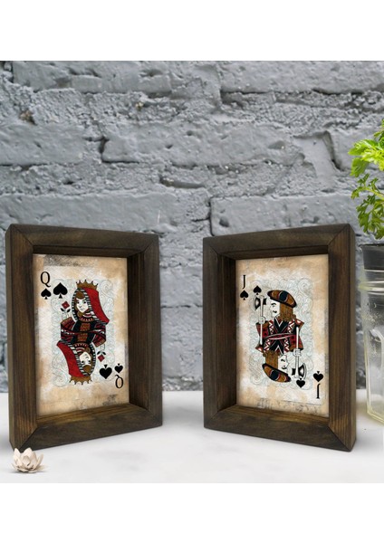 Gift Dekoratif 2'li Doğal Masif Ahşap Çerçeve 15X20CM-39