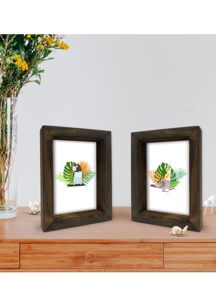 Gift Dekoratif 2'li Doğal Masif Ahşap Çerçeve 15X20CM-36 fiyatları