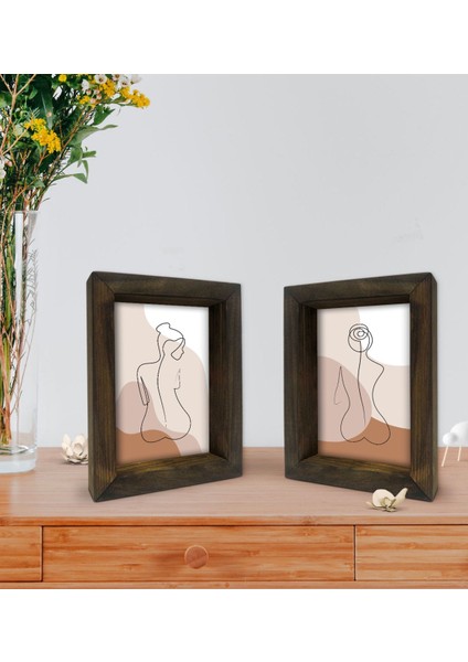 Gift Dekoratif 2'li Doğal Masif Ahşap Çerçeve 15X20CM-31 fiyatları