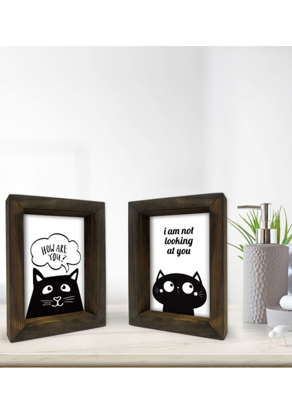 Gift Banyo Dekoratif 2'li Doğal Masif Ahşap Çerçeve 15X20CM-9 fiyatları