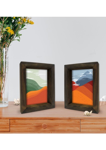 Gift Dekoratif 2'li Doğal Masif Ahşap Çerçeve 15X20CM-21 fiyatları