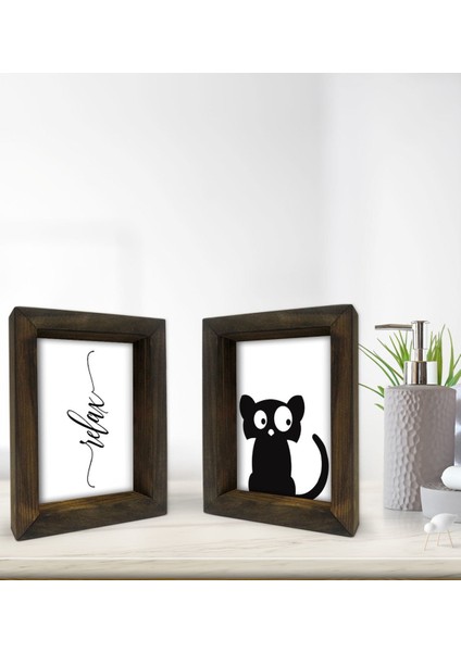 Gift Banyo Dekoratif 2'li Doğal Masif Ahşap Çerçeve 15X20CM-3 fiyatları