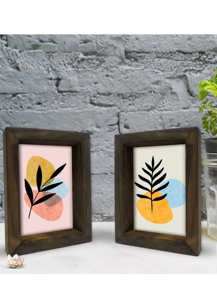 Gift Dekoratif 2'li Doğal Masif Ahşap Çerçeve 15X20CM-18