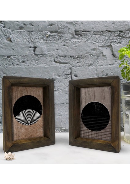 Gift Dekoratif 2'li Doğal Masif Ahşap Çerçeve 15X20CM-60
