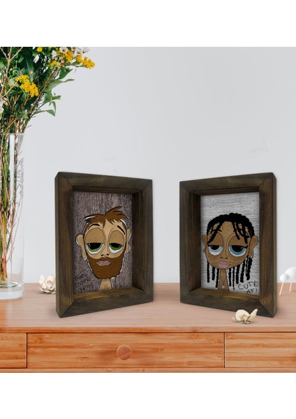 Gift Dekoratif 2'li Doğal Masif Ahşap Çerçeve 15X20CM-52 fiyatları