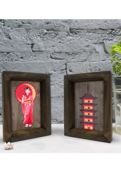 Gift Dekoratif 2'li Doğal Masif Ahşap Çerçeve 15X20CM-70