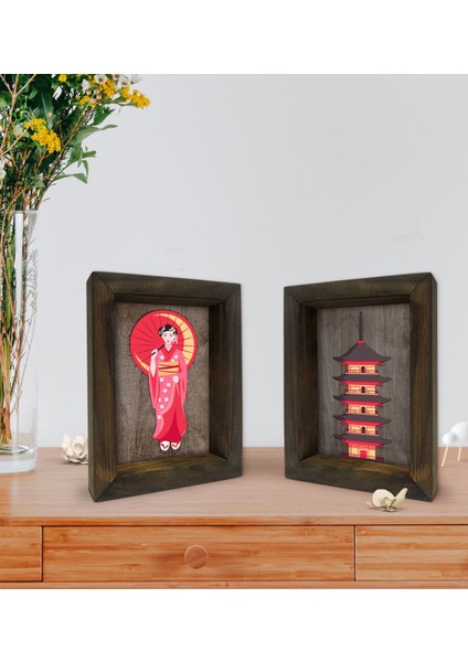 Gift Dekoratif 2'li Doğal Masif Ahşap Çerçeve 15X20CM-70 fiyatları