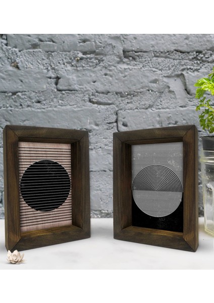 Gift Dekoratif 2'li Doğal Masif Ahşap Çerçeve 15X20CM-61