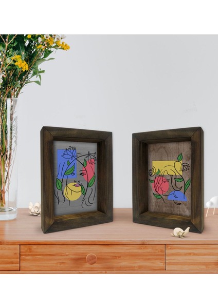 Gift Dekoratif 2'li Doğal Masif Ahşap Çerçeve 15X20CM-58 fiyatları